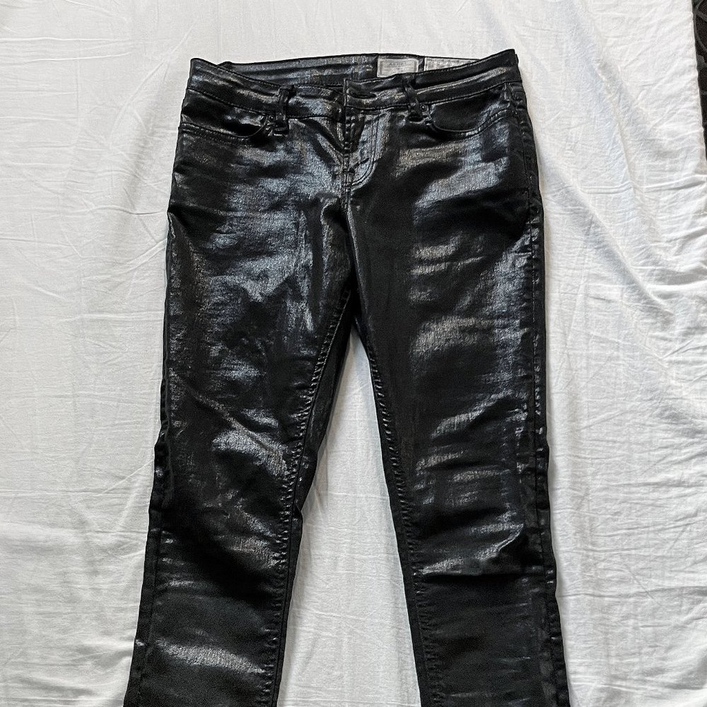 Allsaints Ashby Coated Skinny Jeans (28)